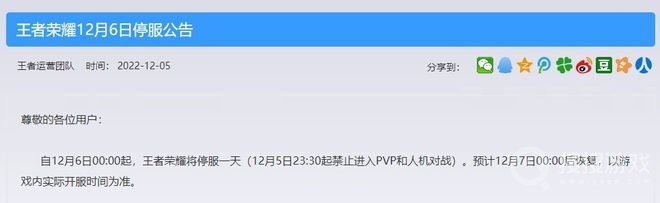 网易腾讯米哈游旗下12月6日游戏停服一天公告-网易腾讯米哈游旗下12月6日游戏停服一天公告是什么