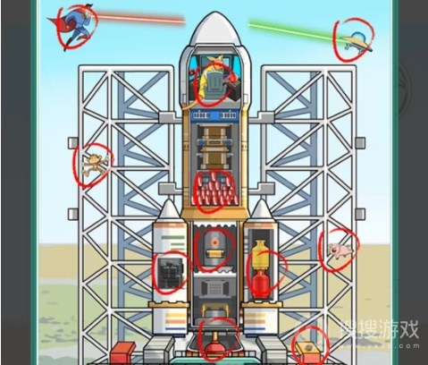 疯狂梗传火箭发射找出火箭的隐患通关方法-疯狂梗传火箭发射找出火箭的隐患怎么通关