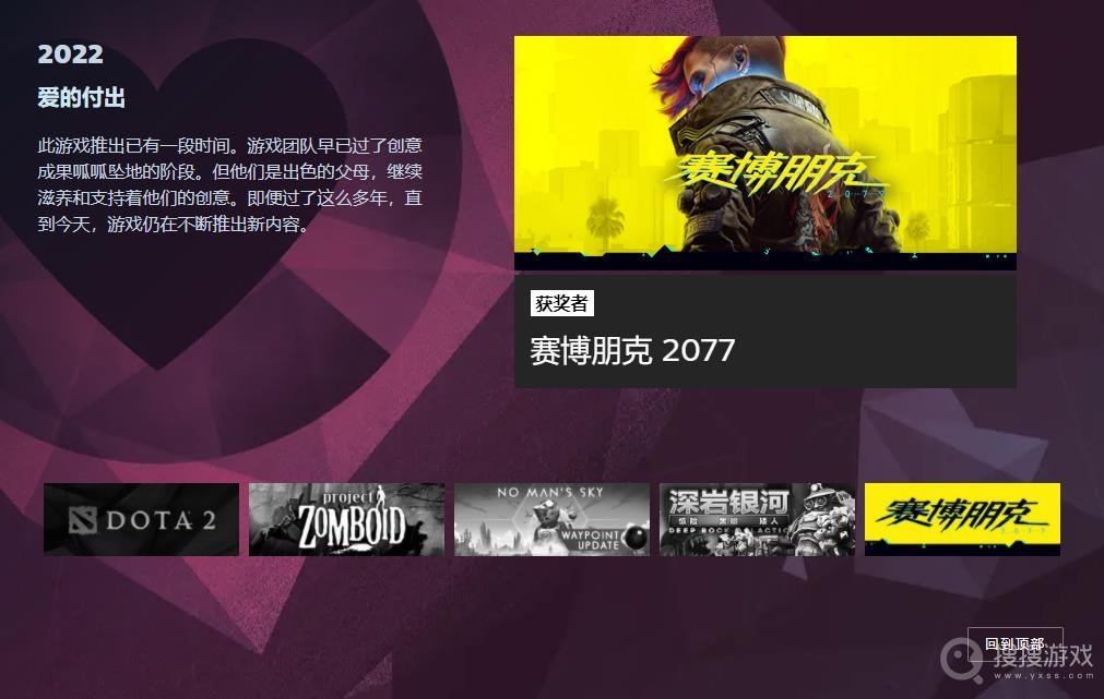 2022Steam爱的付出奖项获奖者一览-2022Steam爱的付出奖项获奖者有哪些