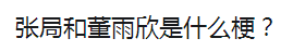 张局和董雨欣梗视频介绍-张局和董雨欣梗视频是什么