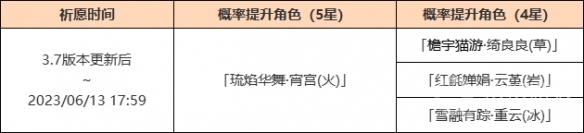 原神3.7版本up池时间一览-原神3.7版本up池时间介绍